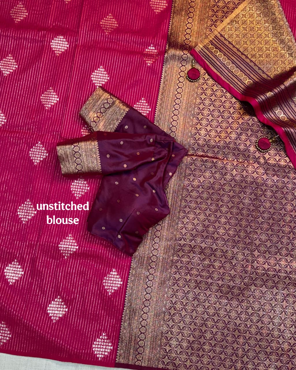 Banarasi Silk Saree with Blouse Piece | Zari Weaving | Wedding & Festive Wear