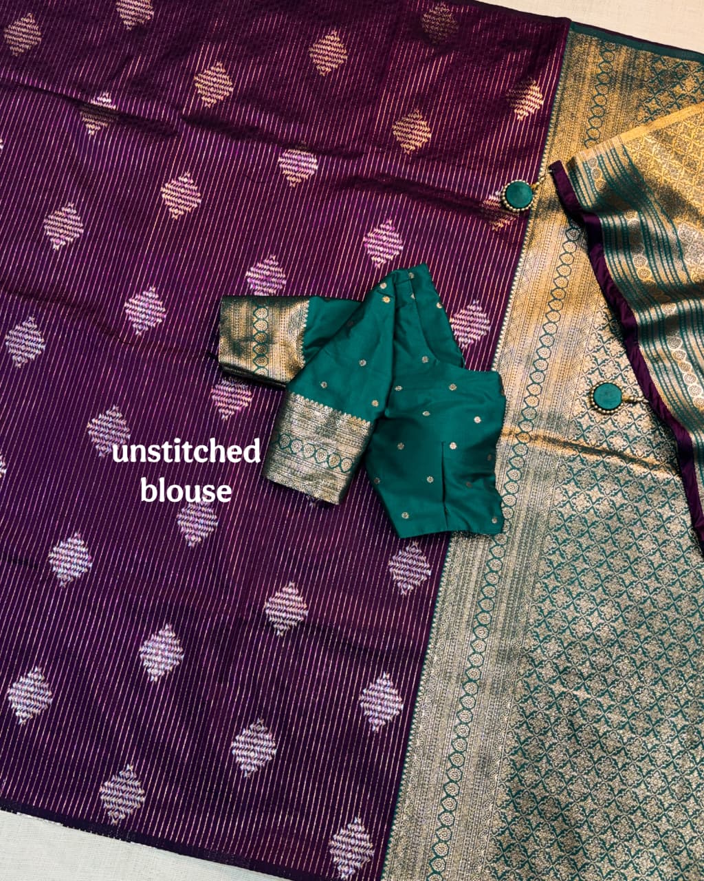 Banarasi Silk Saree with Blouse Piece | Zari Weaving | Wedding & Festive Wear